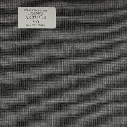 AR 2243 45 CANONICO - 100% Wool - Xám Trơn